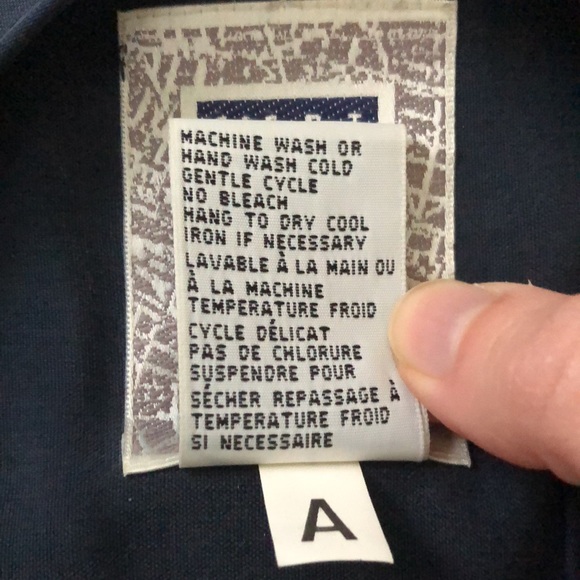 Vintage Navy 100% Silk Button Down Blouse - Picture 5 of 10